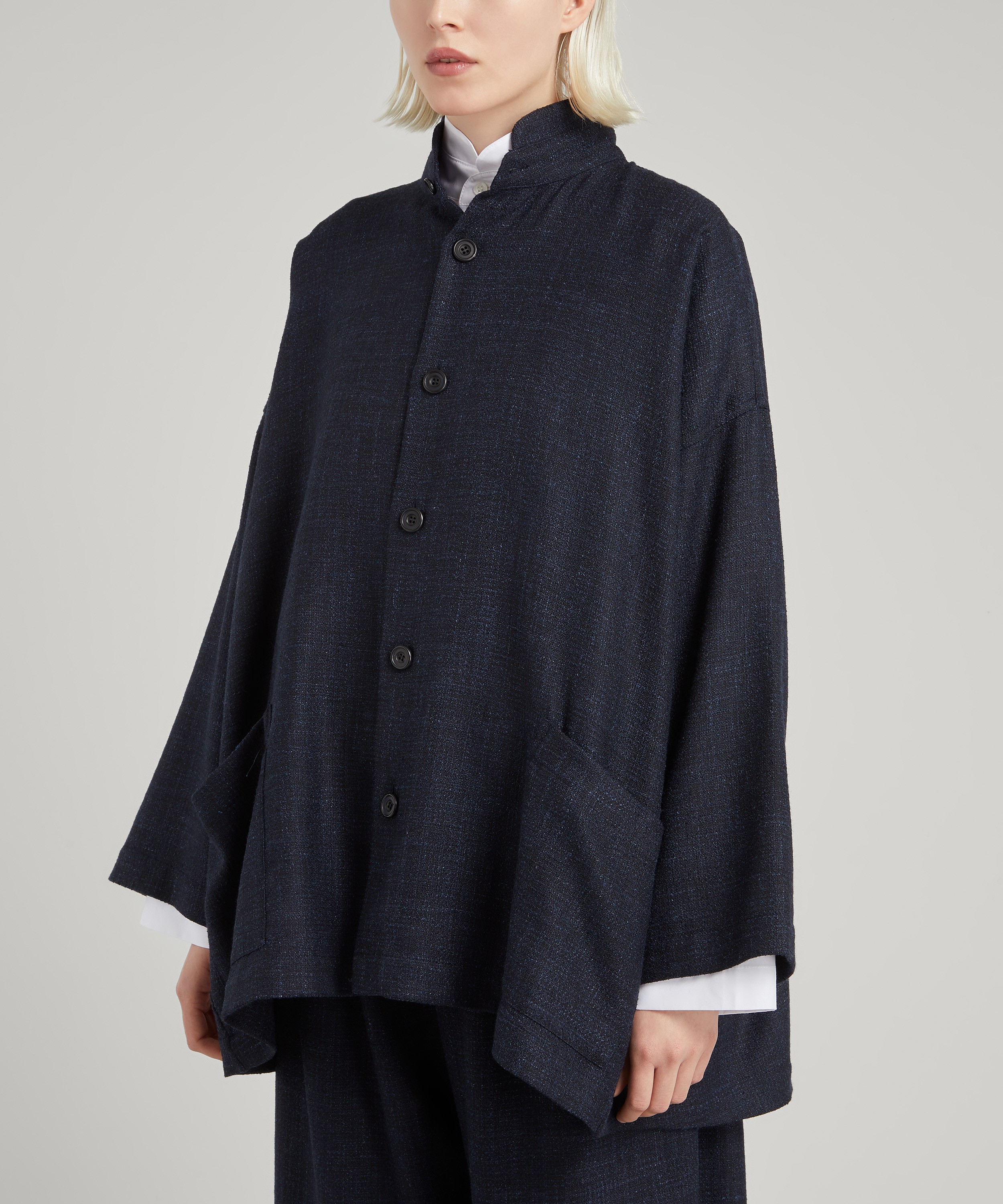 Eskandar Angled Side Seam Jacket | Liberty