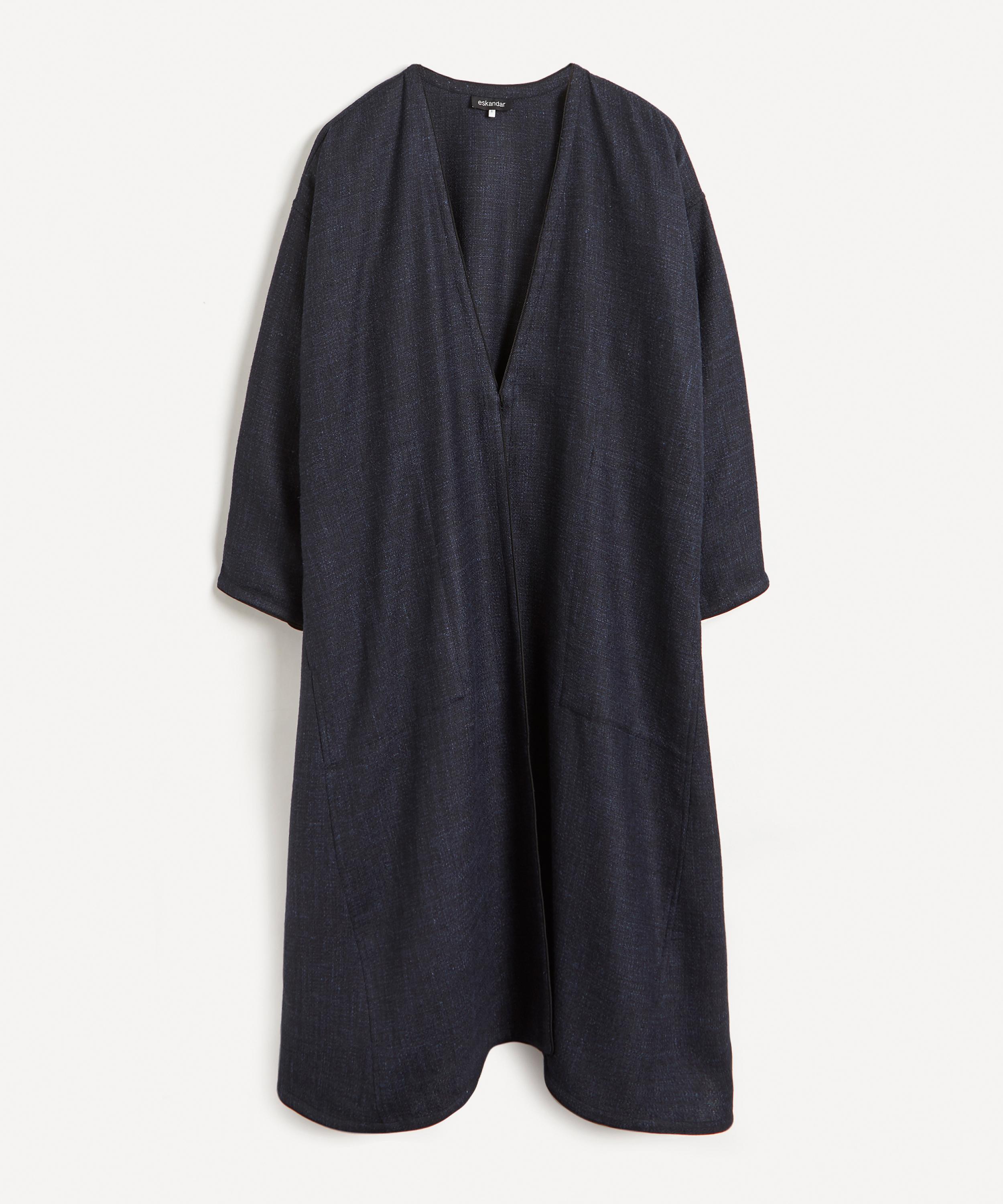Eskandar - Piped Open Front Wool-Blend Coat image number 0