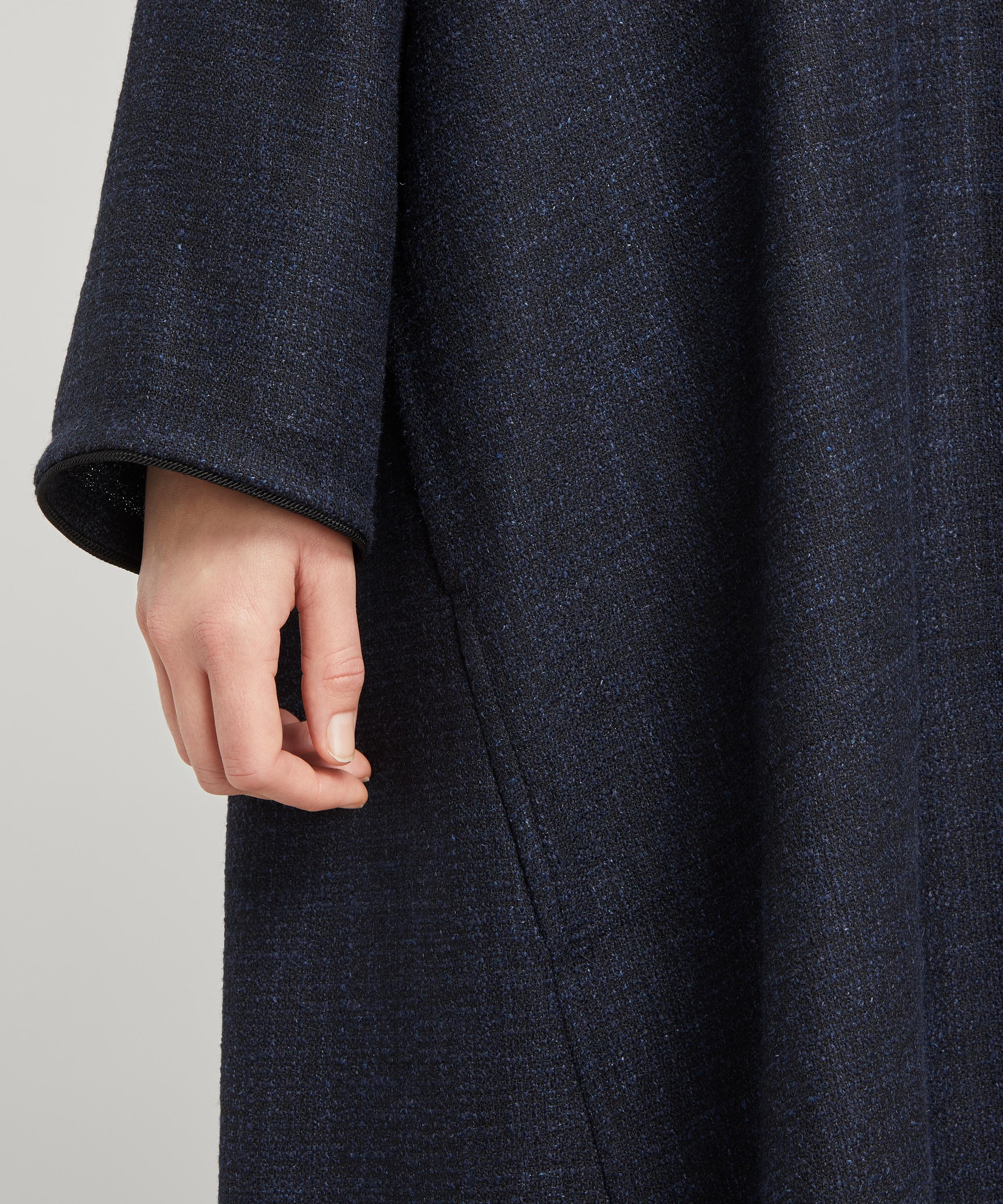 Open front clearance wool blend coat