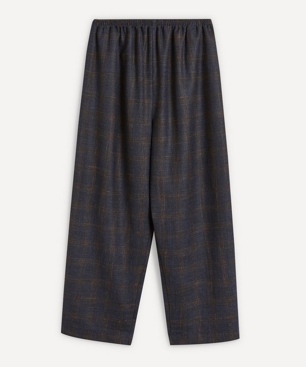 Eskandar - Japanese-Style Checked Trousers image number null