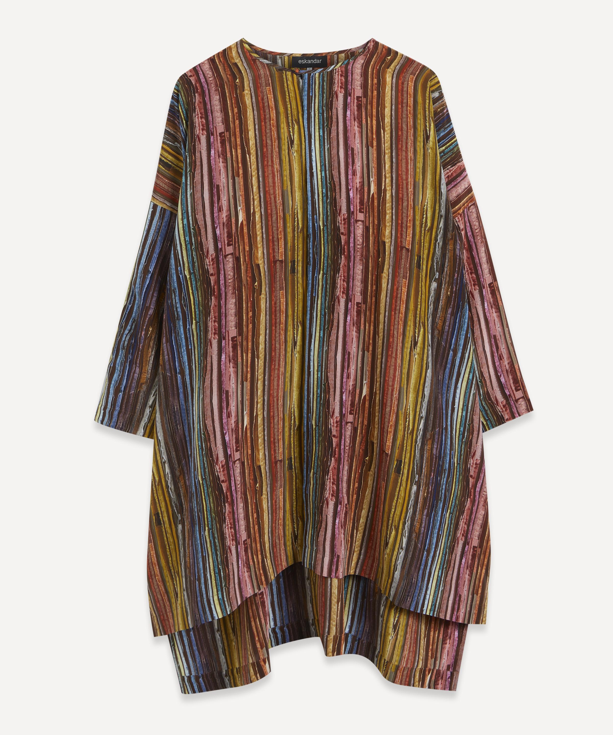 Eskandar - Rainbow Print Silk Tunic Top image number 0