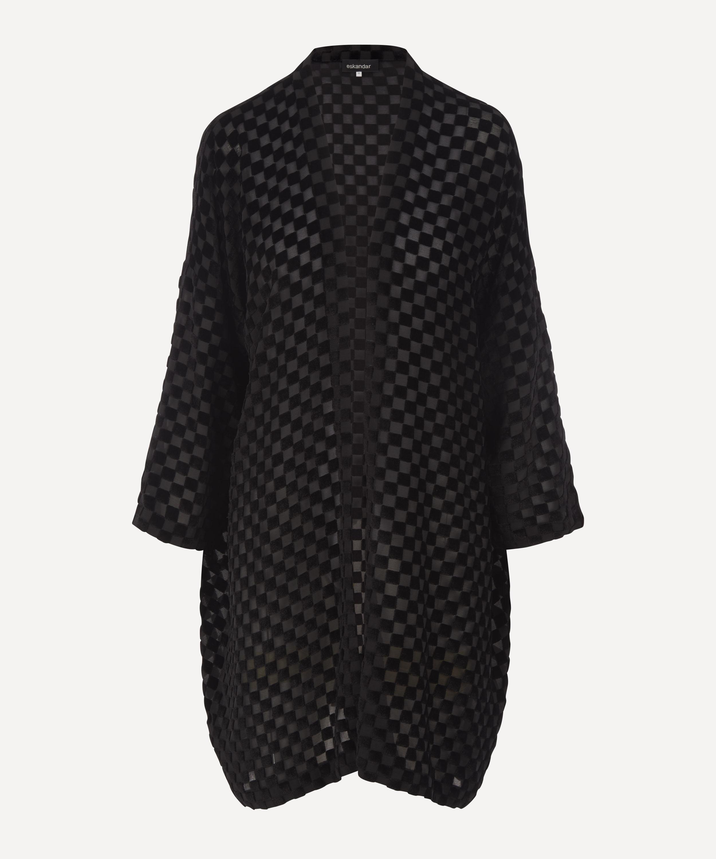 Velvet Long Open Jacket