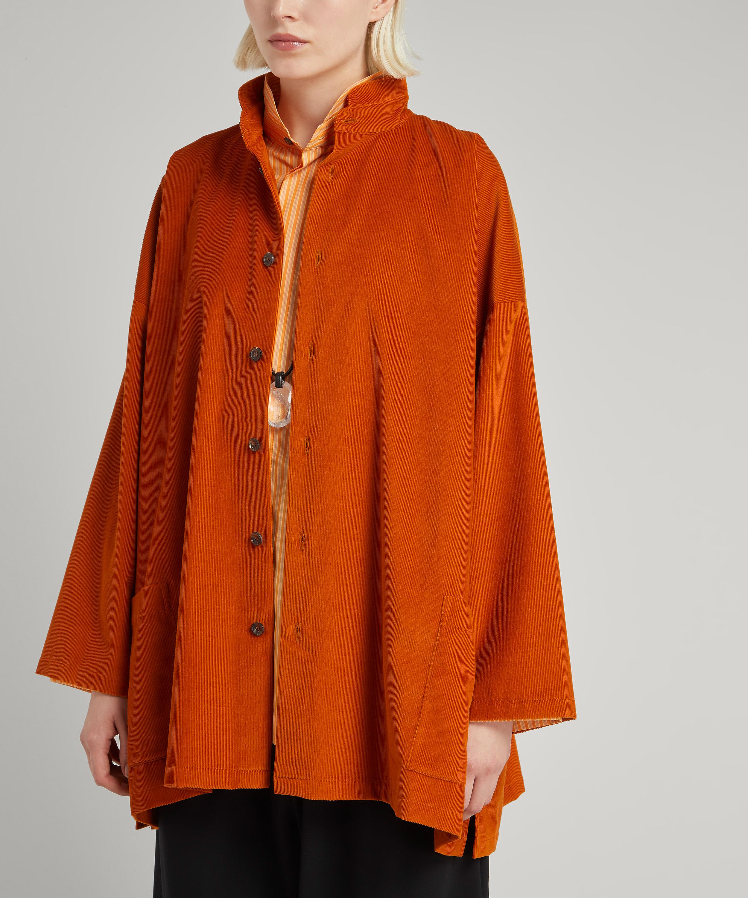Eskandar - Small Cord A-Line Pleated Jacket image number 1