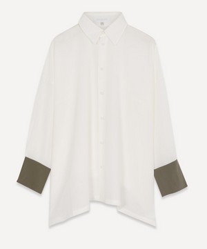 Eskandar - Crepe Wide A-Line Pleated Shirt image number 0