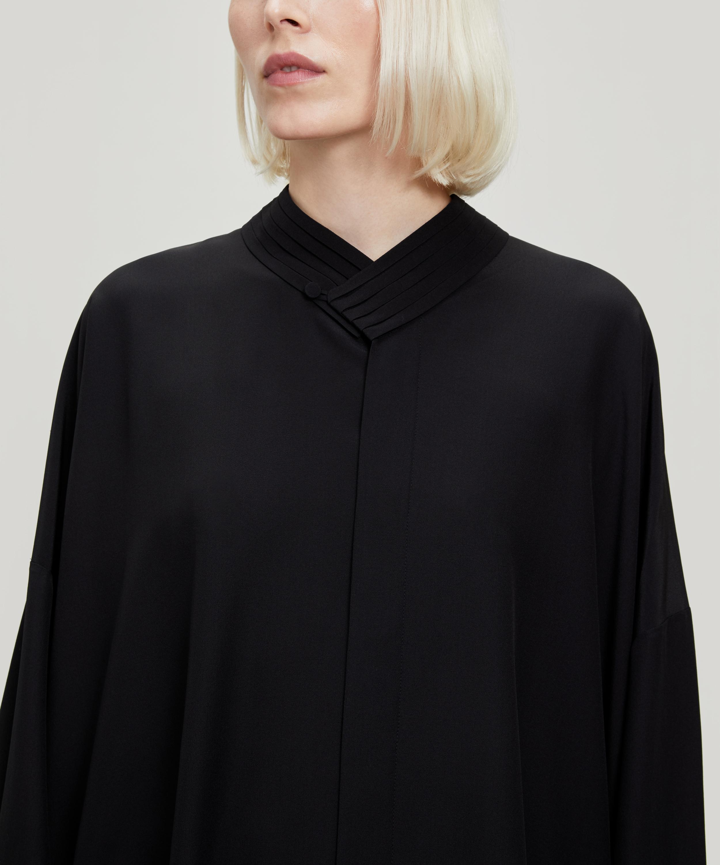 Eskandar - Crepe Pleat Collar Shirt image number 3