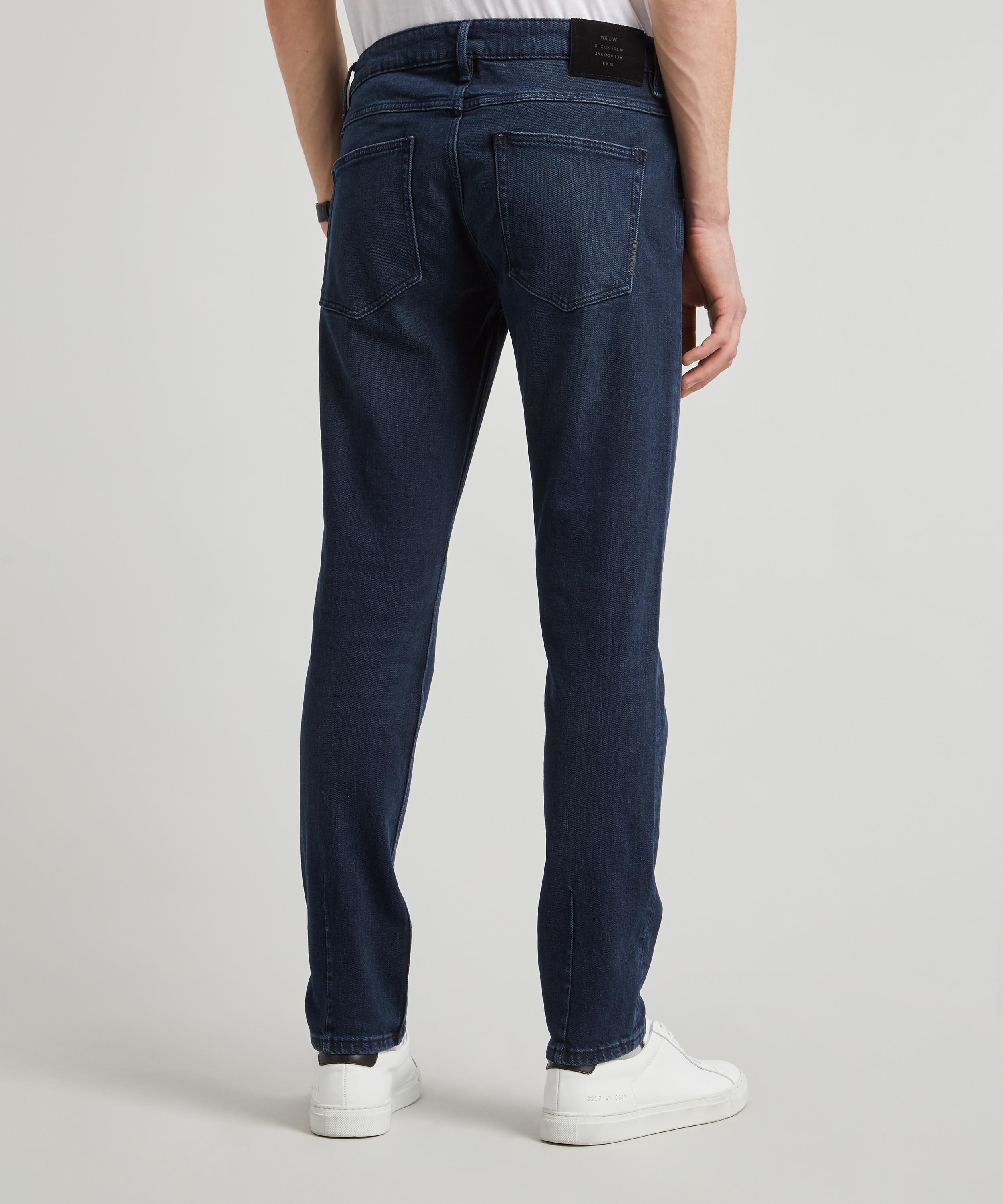 HUGO - Relaxed-fit jeans in ocean-blue denim