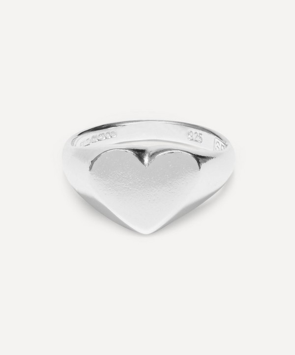 Seb Brown - Silver Heart-Shaped Signet Ring image number null