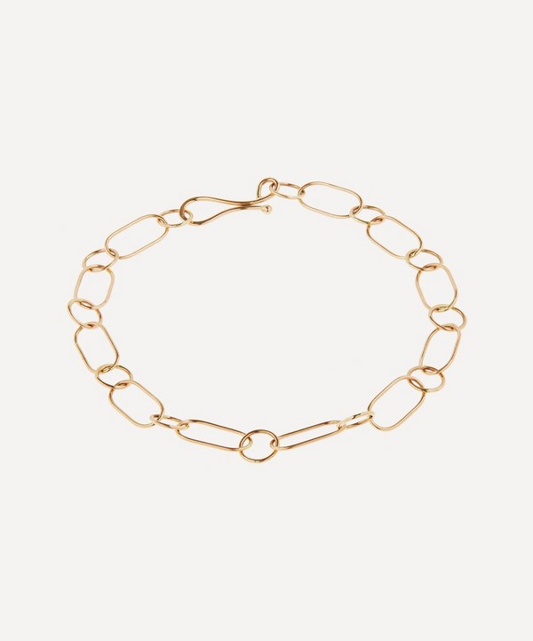 Melissa Joy Manning - Gold Oval and Round Chain Bracelet image number null