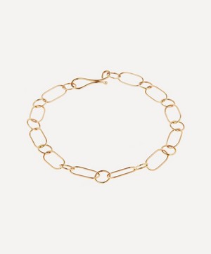 Melissa Joy Manning - Gold Oval and Round Chain Bracelet image number 0