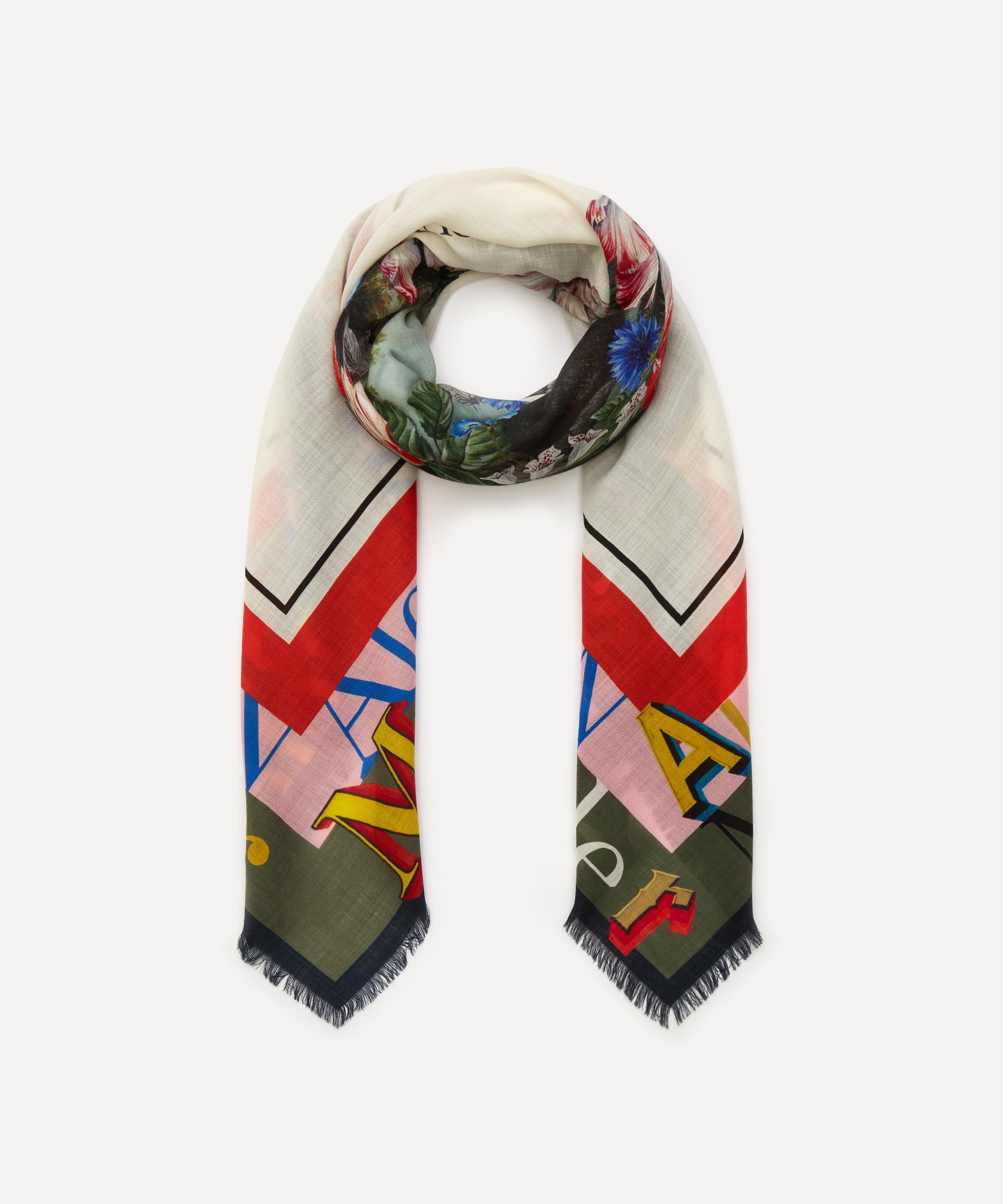Alexander McQueen Floral Skull Print Wool Scarf Liberty | forum.iktva.sa