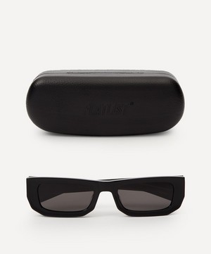 Flatlist - Bricktop Solid Black Sunglasses image number 4