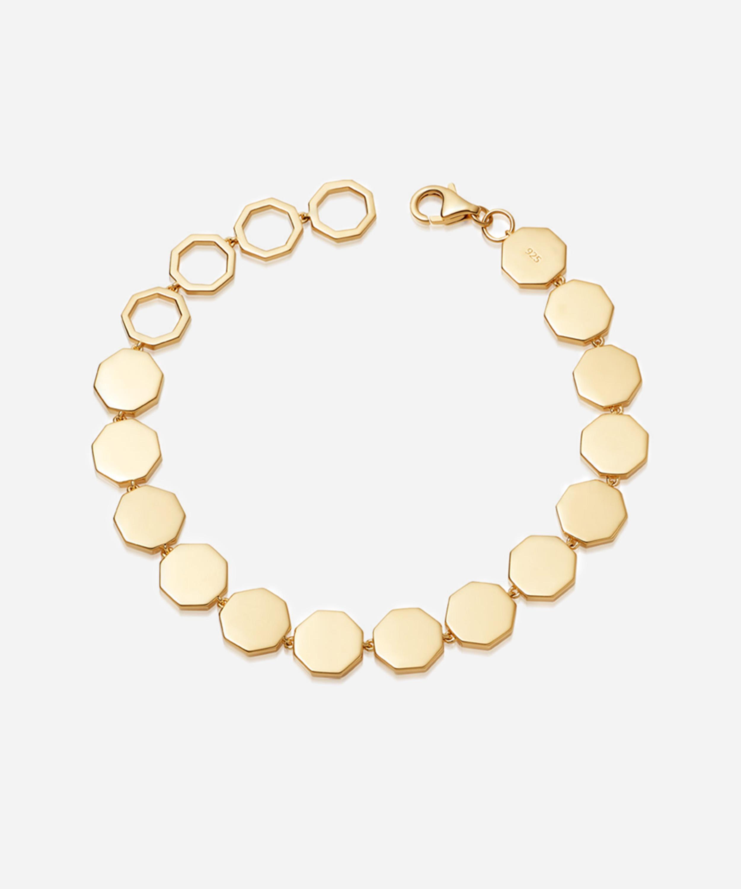 Astley Clarke - Gold Plated Vermeil Silver Celestial White Sapphire Chain Bracelet image number 2