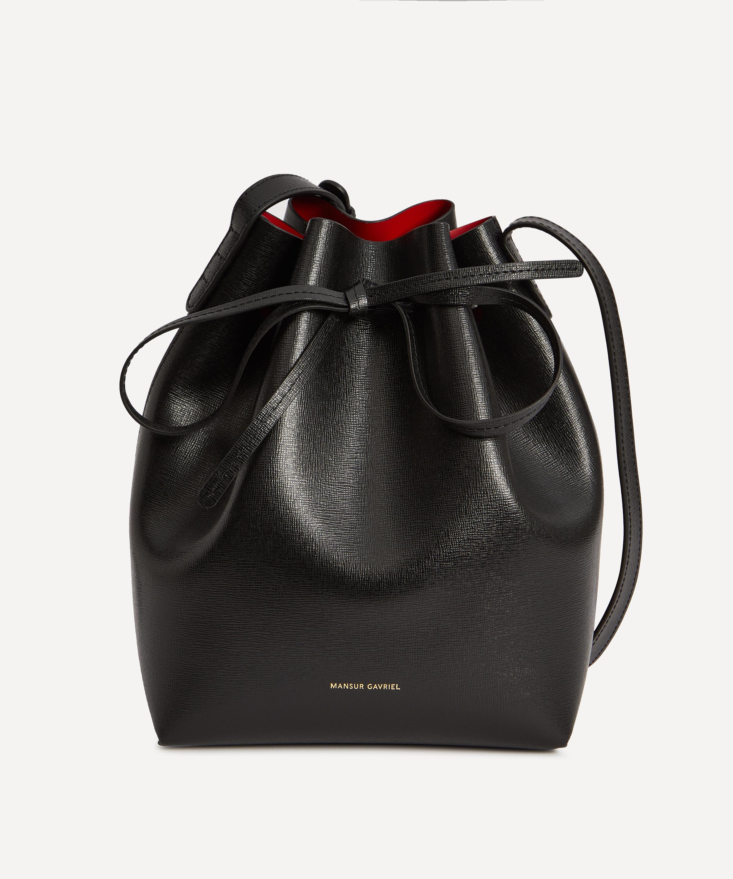 Mansur Gavriel Mini Mini Saffiano Leather Bucket Bag Brand New w Tag  Authentic