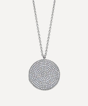 Astley Clarke - 14ct White Gold Large Icon Diamond Locket Necklace image number 0