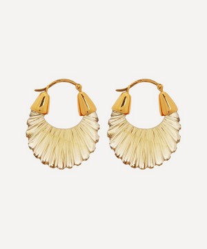 Shyla - Gold-Plated Etienne Glass Hoop Earrings image number 2
