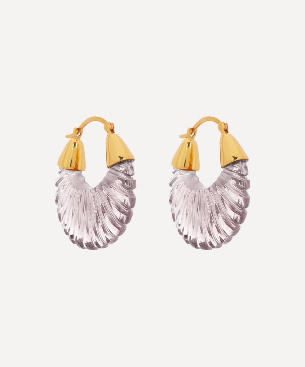 Gold-Plated Etienne Glass Hoop Earrings | Liberty