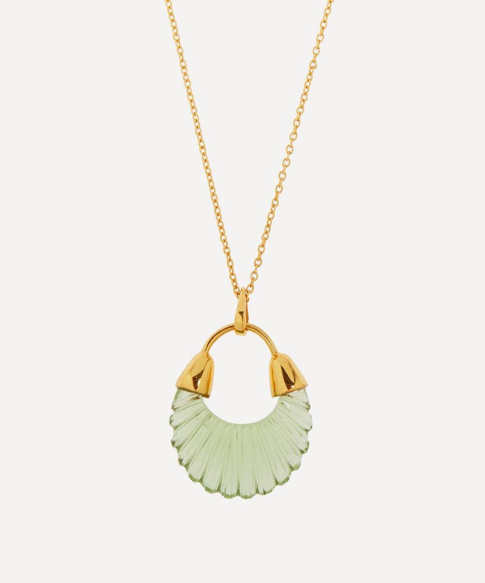 Shyla - Gold-Plated Etienne Glass Pendant Necklace