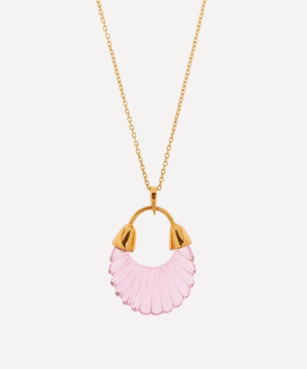 Shyla - Gold-Plated Etienne Glass Pendant Necklace