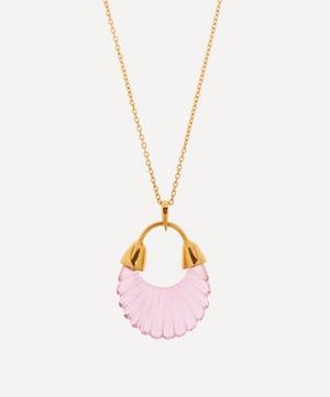 Gold-Plated Etienne Glass Pendant Necklace