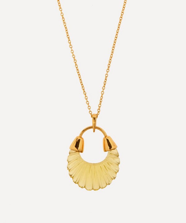 Shyla - Gold-Plated Etienne Glass Pendant Necklace image number null
