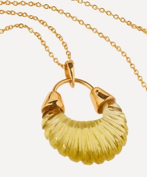 Shyla - Gold-Plated Etienne Glass Pendant Necklace image number 3