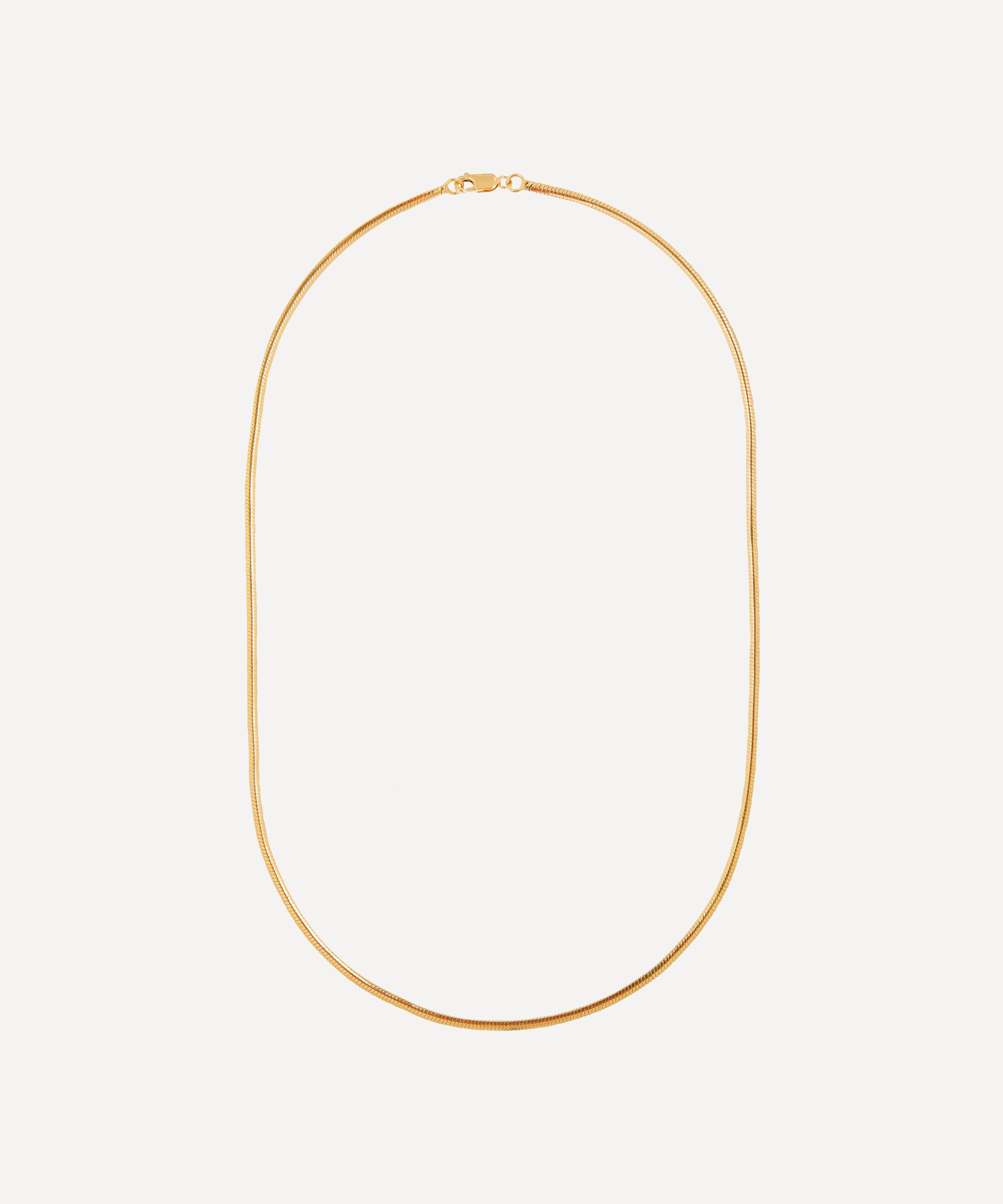 Shyla - Gold-Plated Thick Snake Chain Necklace image number 0