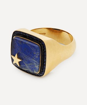 Andrea Fohrman - Gold Zenith Lapis and Blue Sapphire Ring image number 2