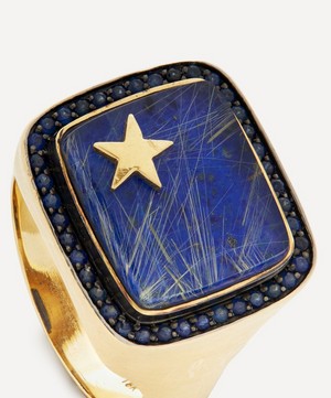 Andrea Fohrman - Gold Zenith Lapis and Blue Sapphire Ring image number 3