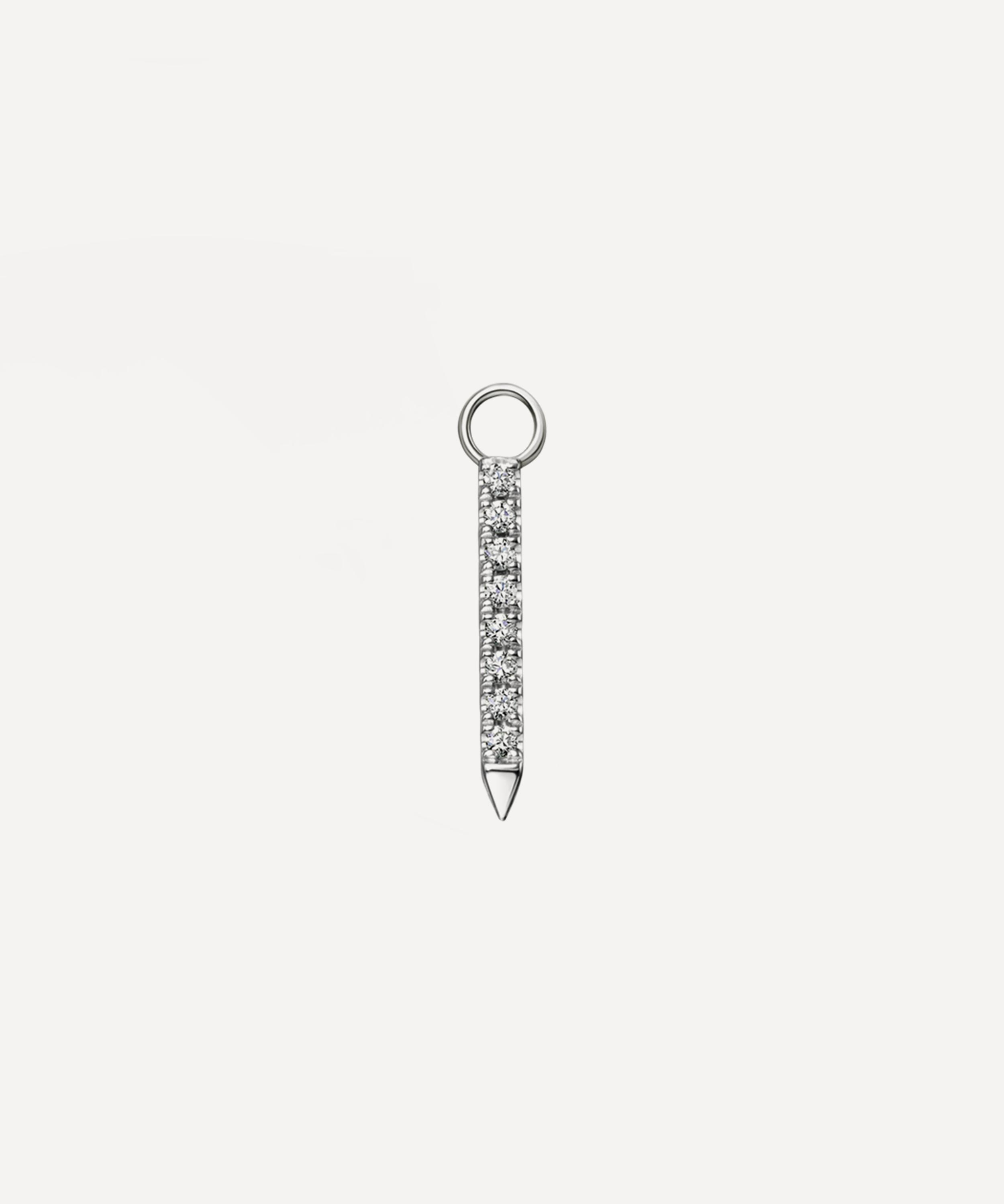 Maria Tash - 14ct 11mm Diamond and Sapphire Eternity Bar Charm image number 0