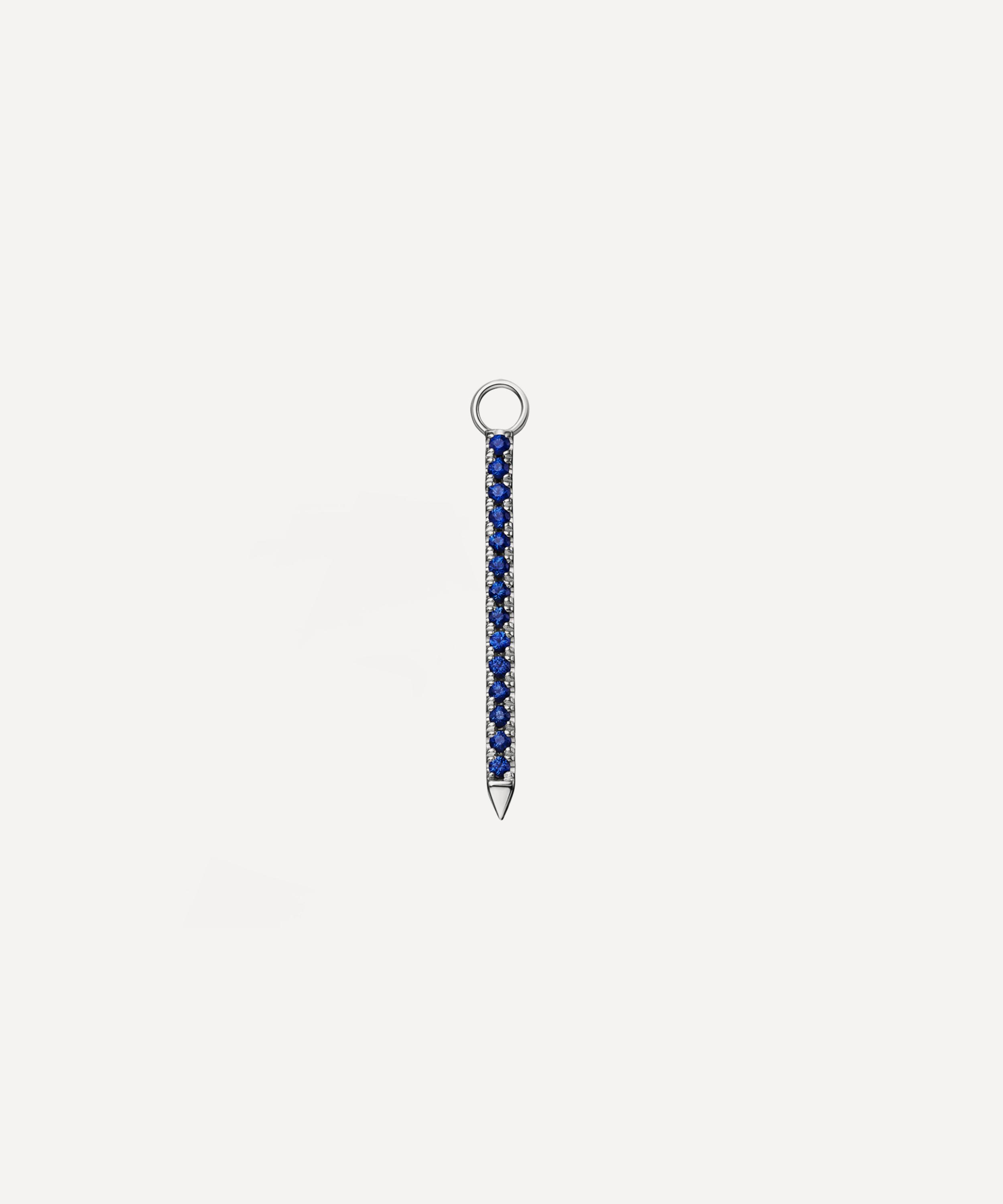 Maria Tash - 18ct 18mm Diamond and Sapphire Eternity Bar Charm image number 0