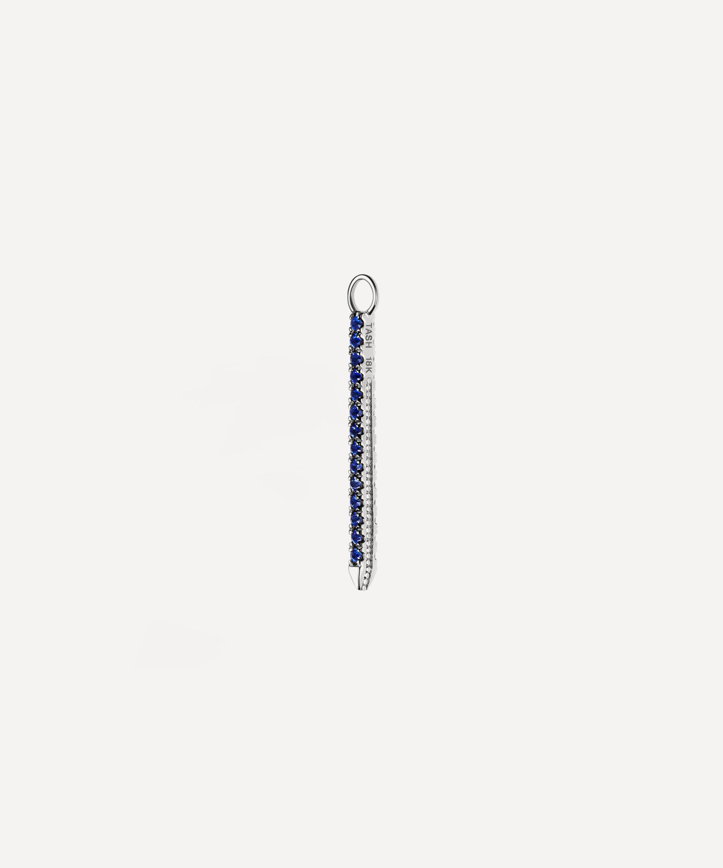 Maria Tash - 18ct 18mm Diamond and Sapphire Eternity Bar Charm image number 2