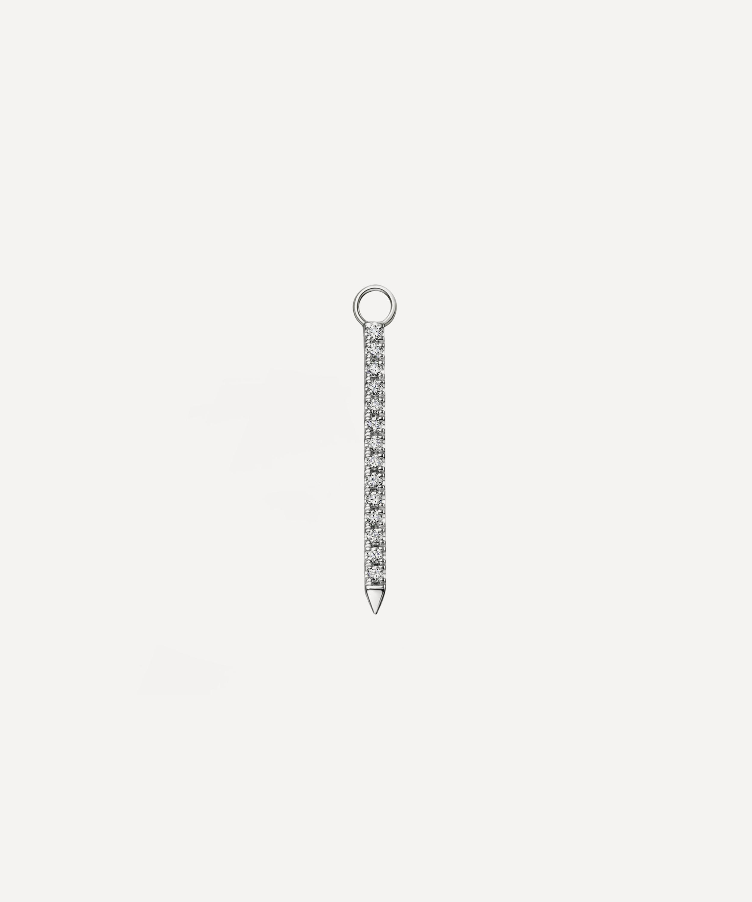 Maria Tash - 18ct 18mm Diamond and Sapphire Eternity Bar Charm image number 3