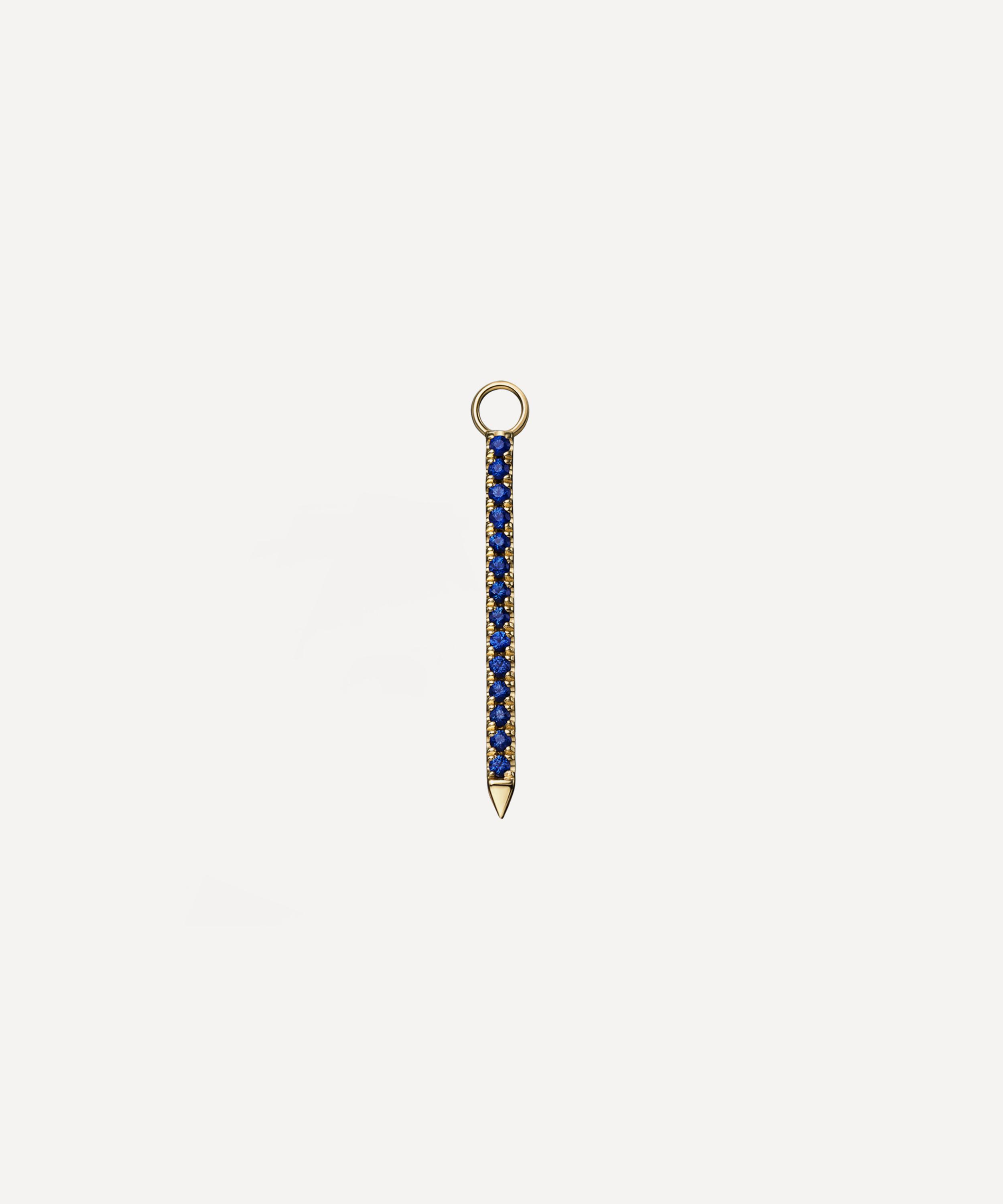 Maria Tash - 18ct 18mm Diamond and Sapphire Eternity Bar Charm image number 0