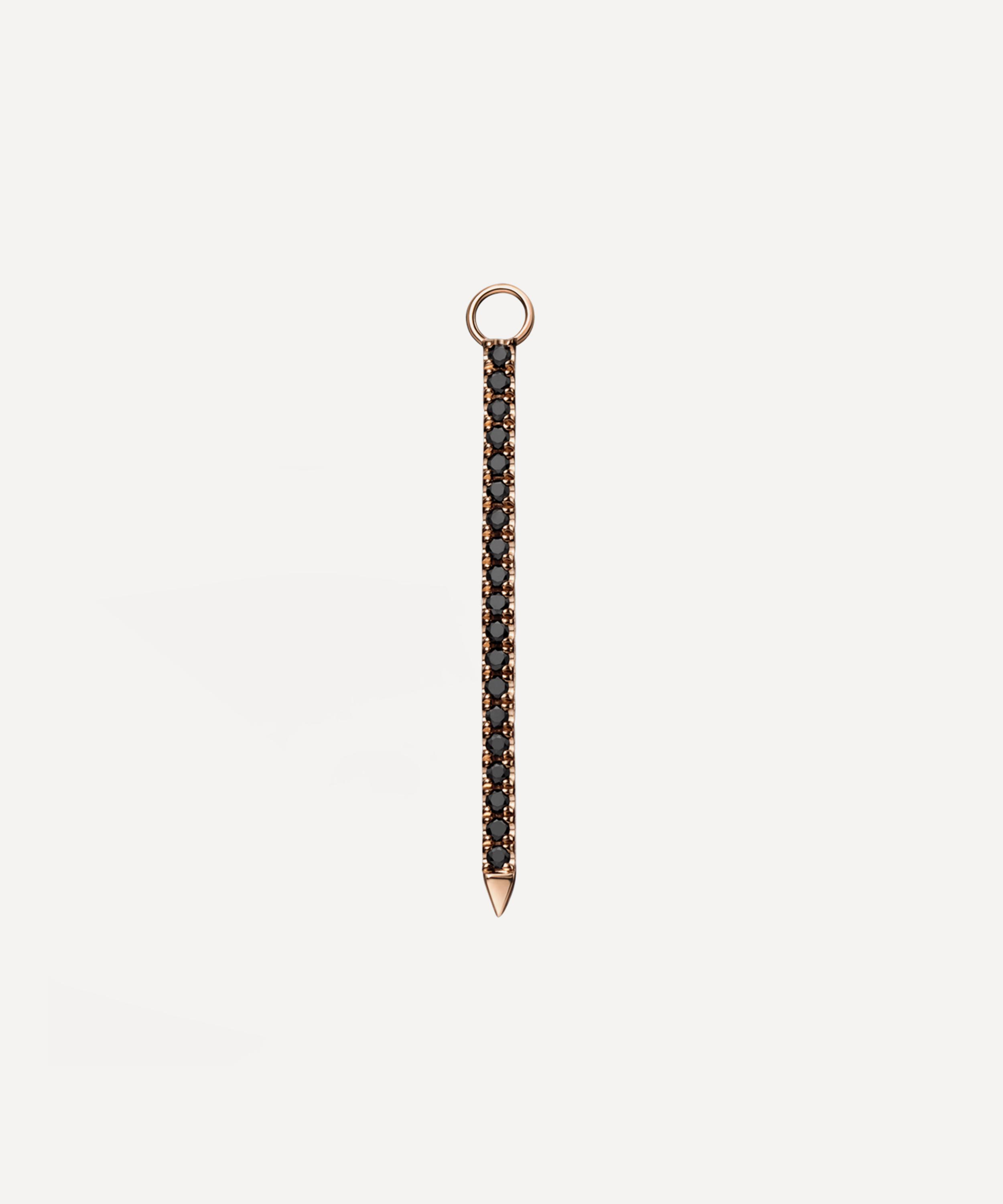 Maria Tash - 18ct 24mm Black and White Diamond Eternity Bar Charm image number 0