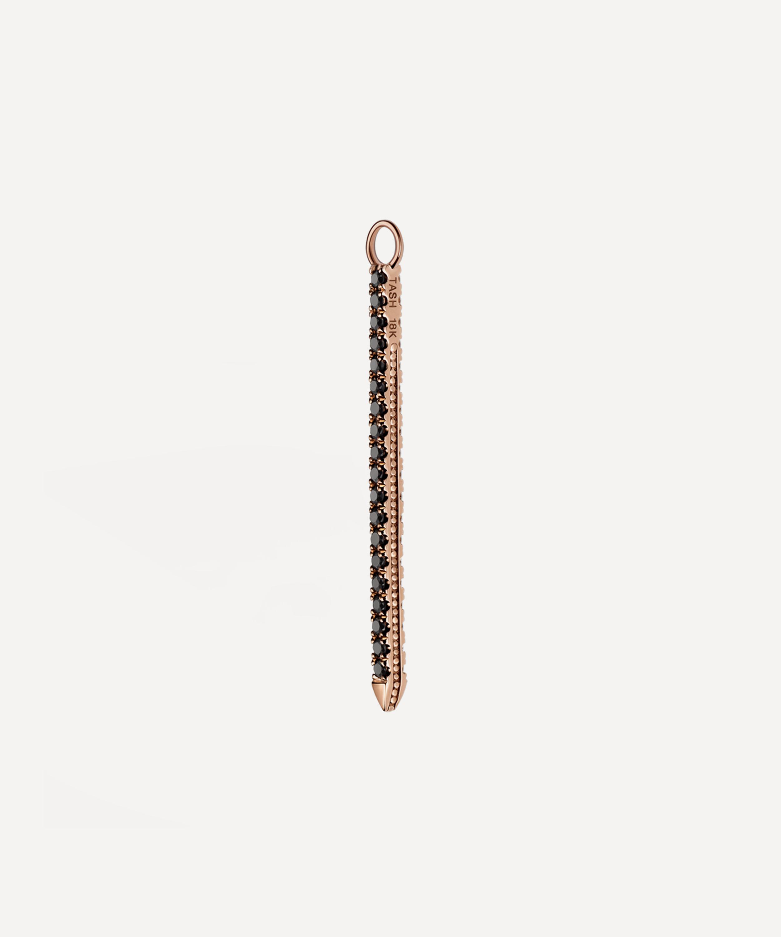 Maria Tash - 18ct 24mm Black and White Diamond Eternity Bar Charm image number 3