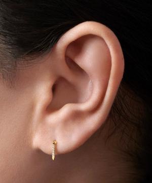 Maria Tash - 18ct 7mm Diamond Eternity Bar Charm Threaded Stud Earring image number 1