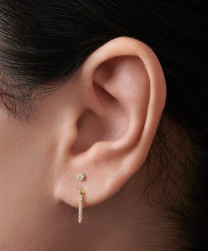 Maria Tash - 18ct 11mm Diamond Eternity Bar Charm Threaded Stud Earring image number 1