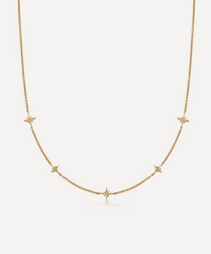 Astley Clarke - Gold Plated Vermeil Silver Celestial White Sapphire Station Necklace image number 0