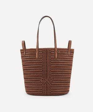 Small Neeson Woven Leather Two-Way Tote Bag