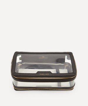 Anya Hindmarch - In-Flight Clear Plastic and Leather Travel Case image number 0