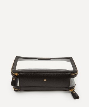 Anya Hindmarch - In-Flight Clear Plastic and Leather Travel Case image number 2
