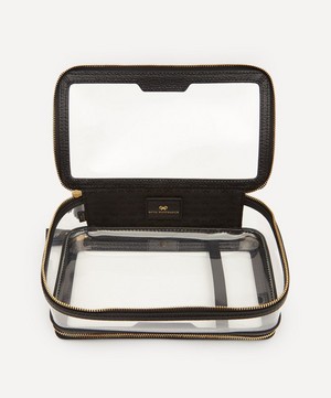 Anya Hindmarch - In-Flight Clear Plastic and Leather Travel Case image number 4