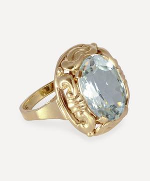 Kojis - Gold Aquamarine Single Stone Ring image number 1
