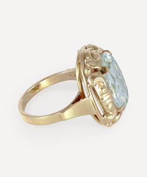 Kojis - Gold Aquamarine Single Stone Ring image number 2
