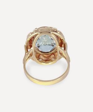 Kojis - Gold Aquamarine Single Stone Ring image number 3