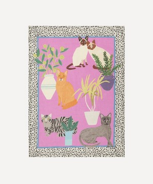 Avenida Home - Cats 70x50cm Linen Tea Towel image number 0