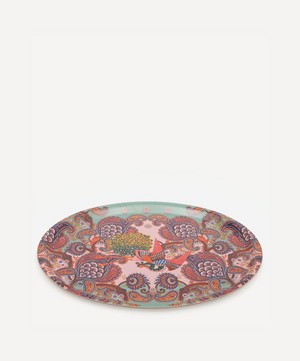 Avenida Home - Paisley Floral Oval Birch Wood Tray image number 1