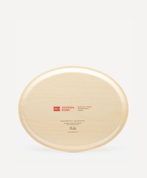 Avenida Home - Paisley Floral Oval Birch Wood Tray image number 2