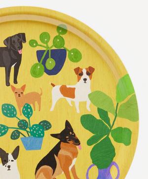Avenida Home - Dogs Round Birch Wood Tray image number 3