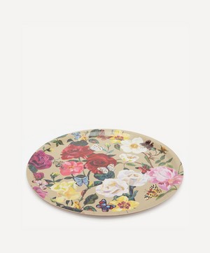 Avenida Home - Roses Round Birch Wood Tray image number 1